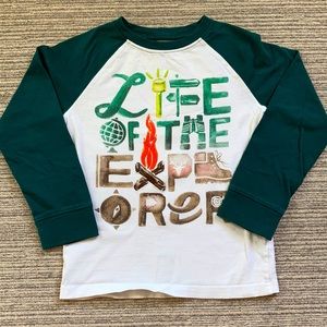 Gymboree kids Baseball long sleeve shirt size 5, fits like 6-7